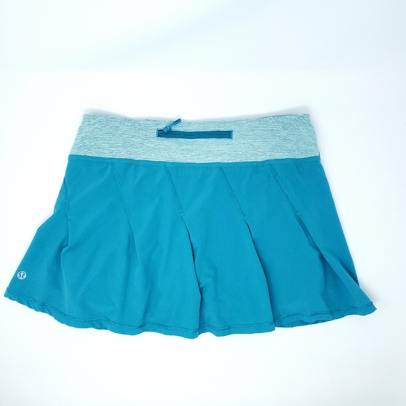 Lululemon Run: Take Flight Surge Teal Skirt Skort - Picture 3 of 8